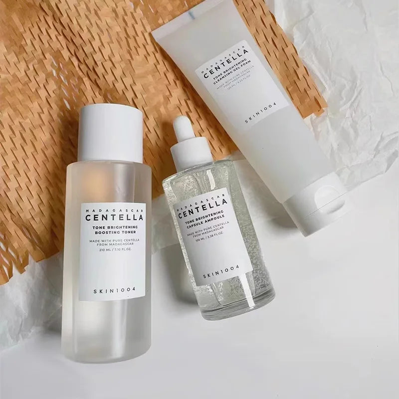 Korean Centella Tone Brightening Toner Facial Calming Moisturizing Serum Cream Gentle Cleanser Skincare Original Products Set