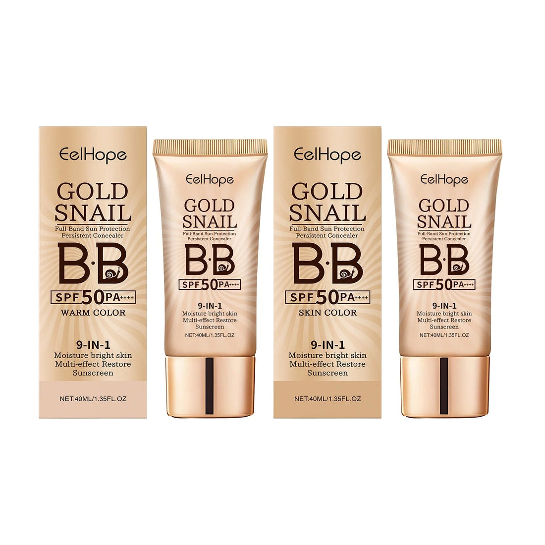Gold Snail BB Cream SPF 50 Sunscreen Concealer Vervelle