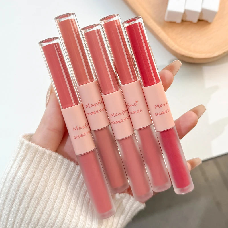 Matte Mirror Double Ended Lip Gloss Velvet Texture