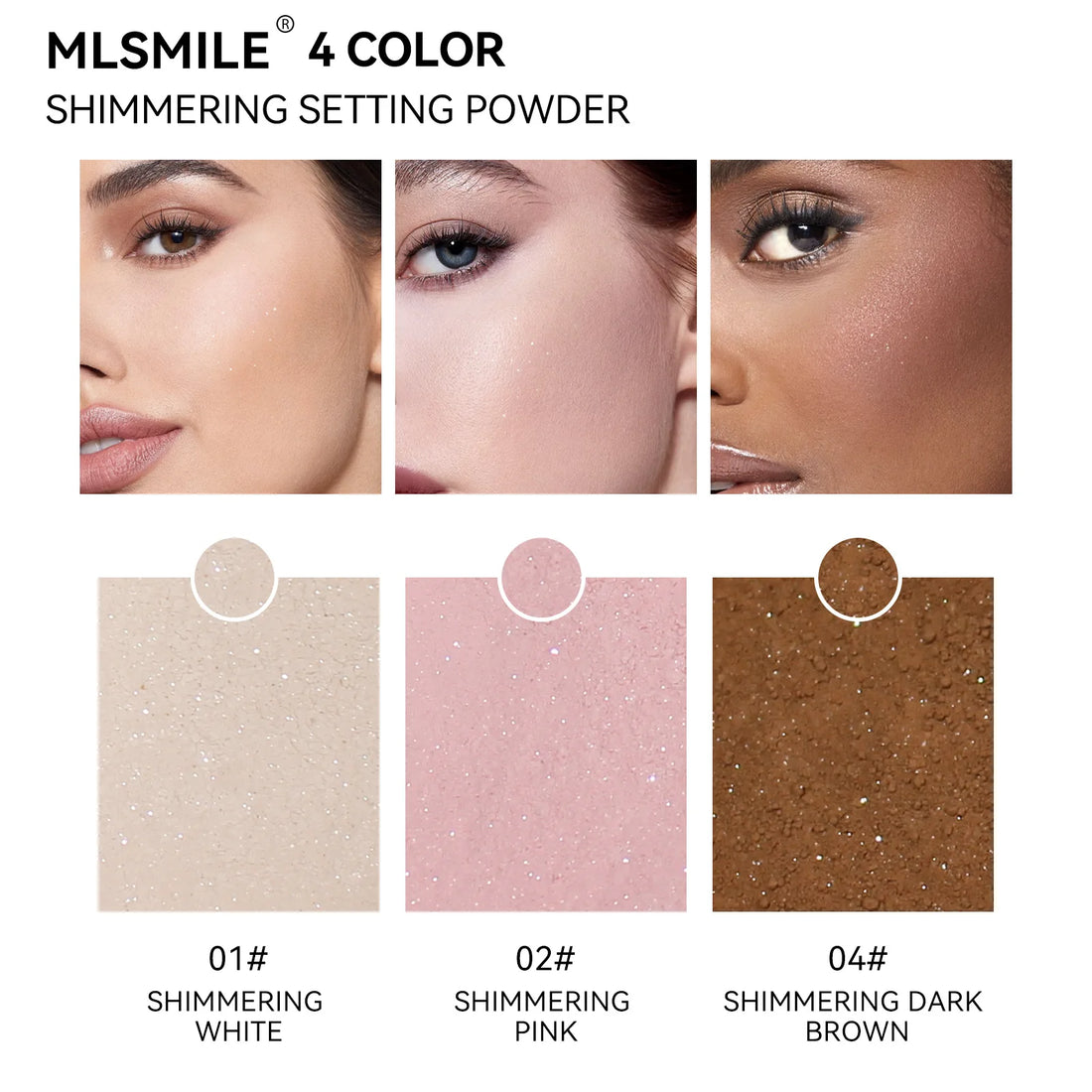 7 Color Luxury Pearl Loose Powder for Women Face Foundation