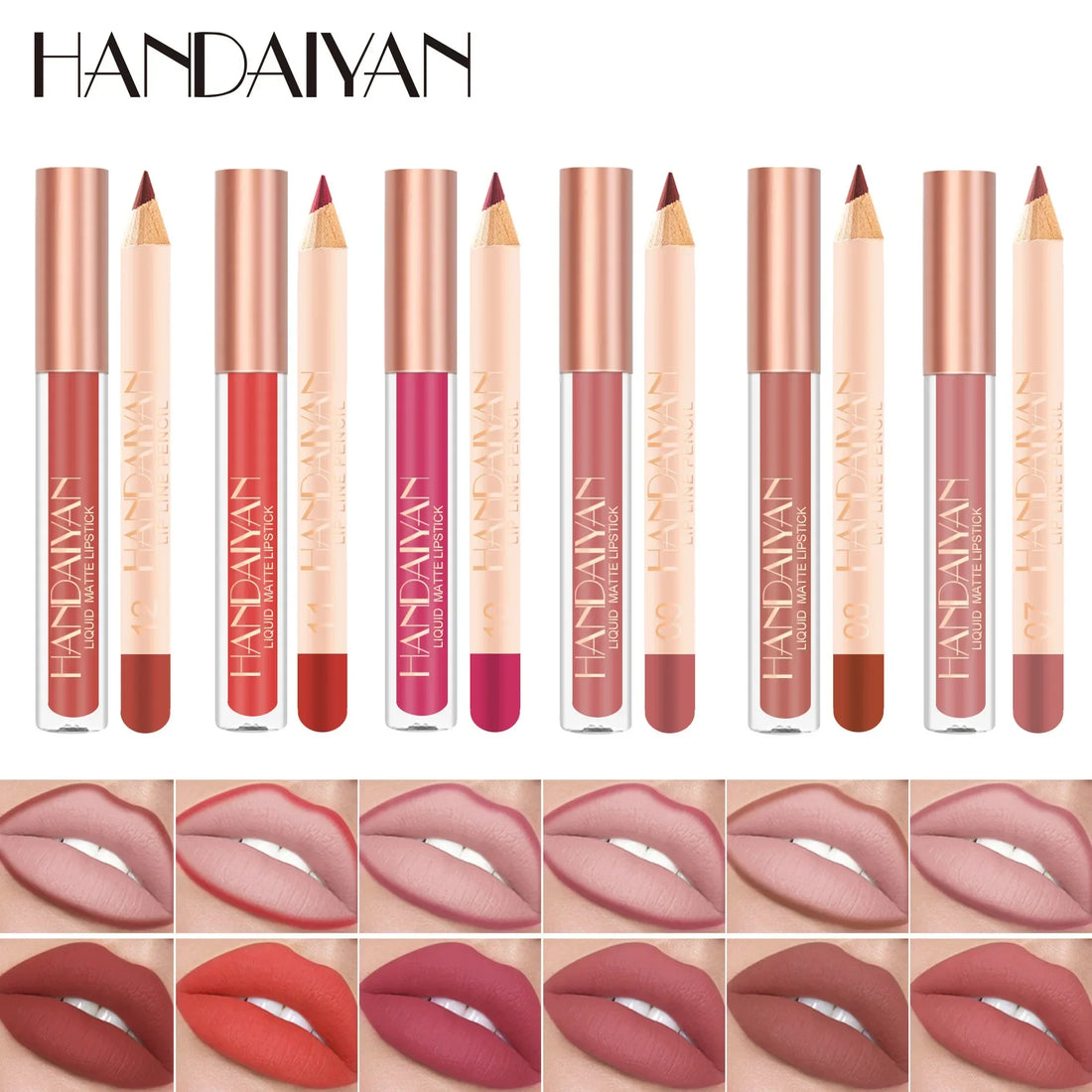 2-in-1 Liquid Lipstick Set – Matte Lip & Liner Kit