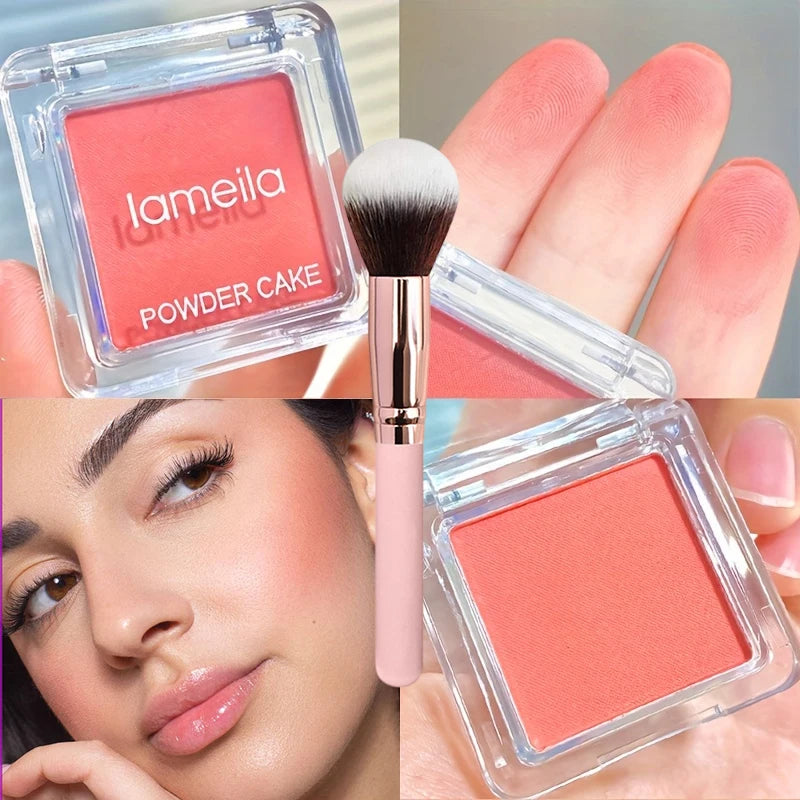 Lightweight Blush Palette Matte Nude Makeup,Monochrome Powder Blusher