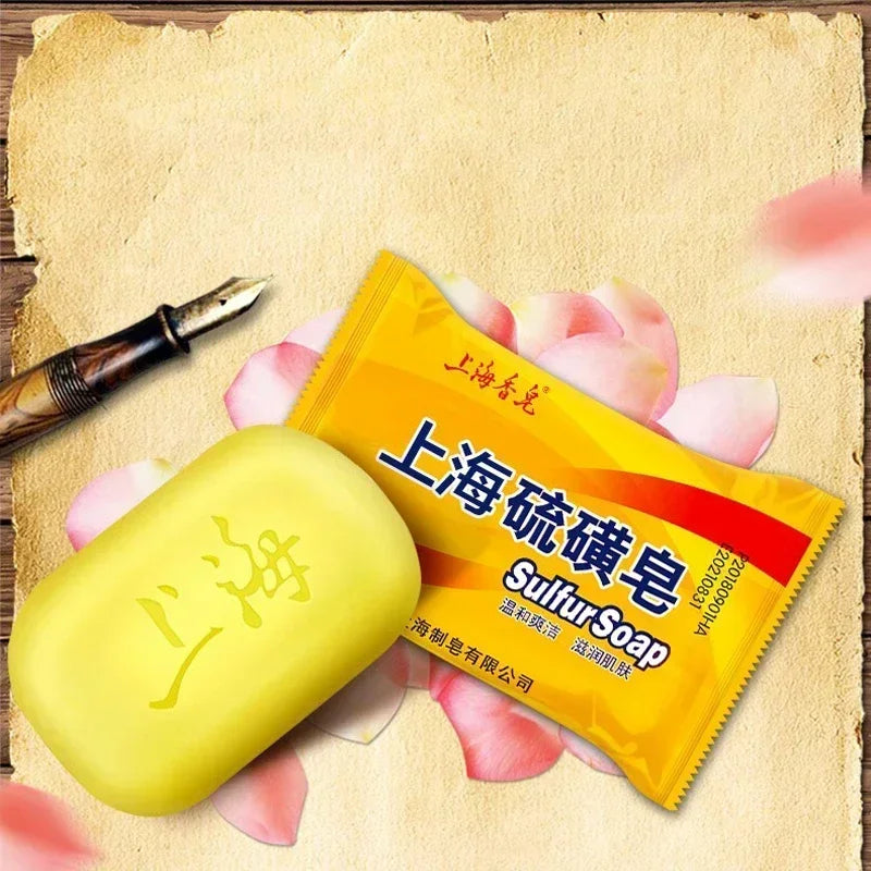 Shanghai Sulfur Soap 85g – Oil Control & Blackhead Cleanser