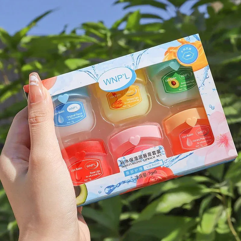 8pcs Natural Lip Balm Set – Moisturizing & Anti-Cracking