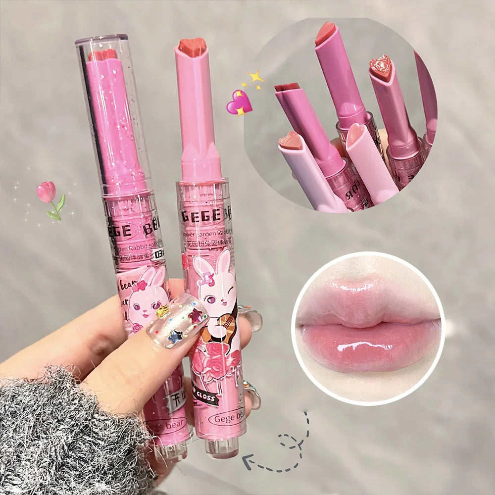 Gege Bear Garden Pink Rabbit Solid Lip Gloss Moisturizing