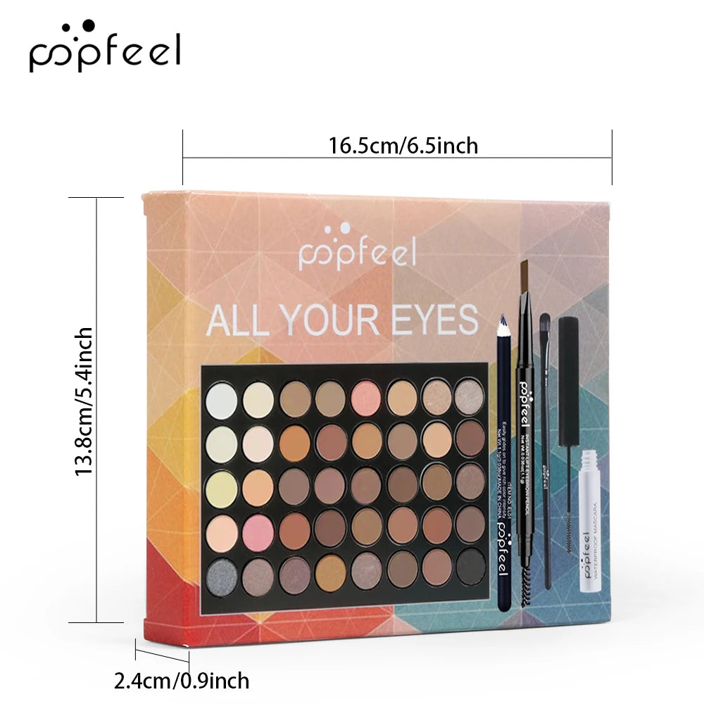 POPFEEL Eye Makeup Set – Palette, Eyeliner & Tools