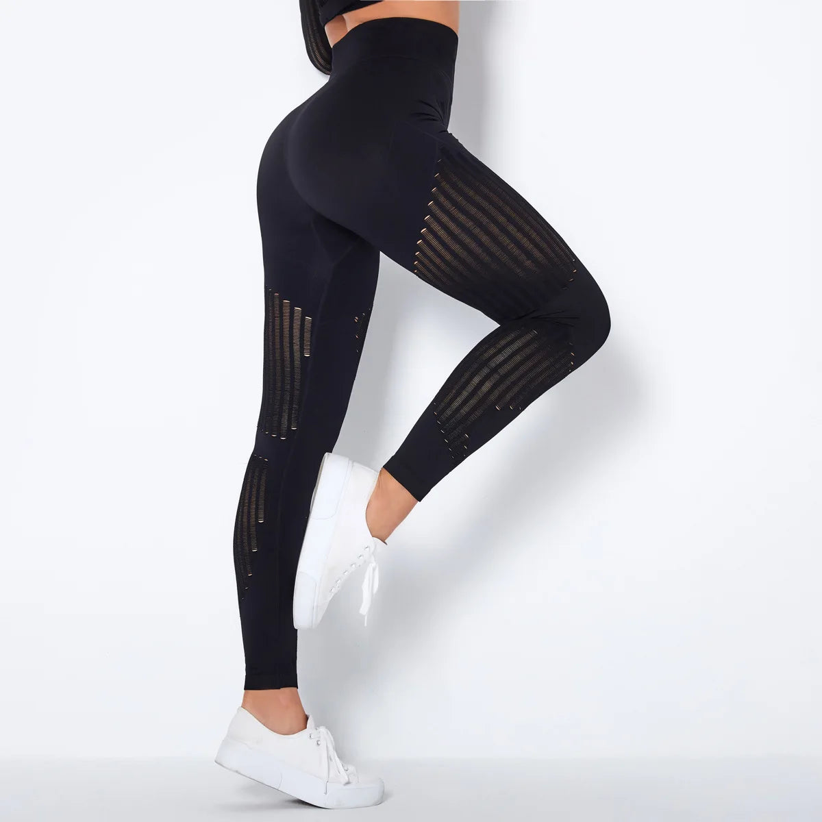 Fashion Mesh Leggings Women Fitness Workout Leggings High Waist