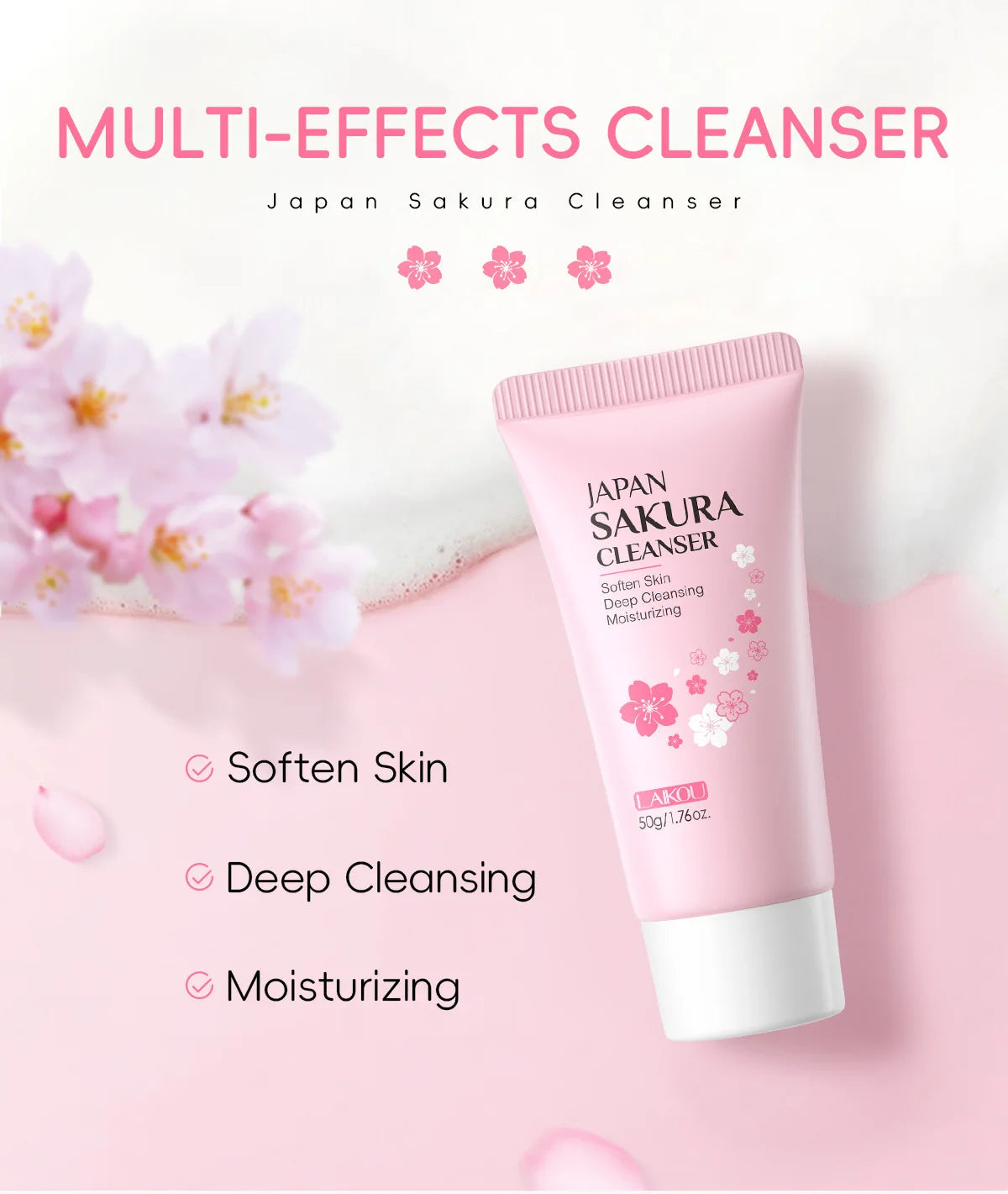 LAIKOU Sakura Facial Cleanser Vervelle