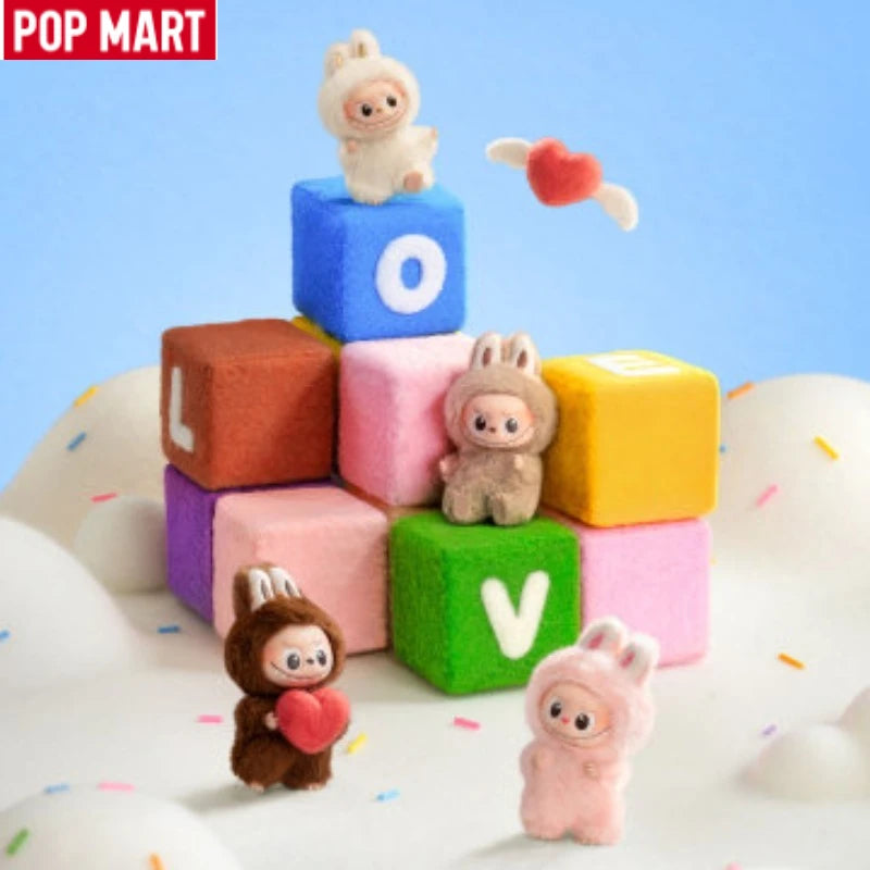 Original POP MART Labubu V4 A-M Heart Secret Series Vinyl Face Blind Box Vervelle