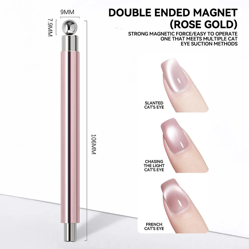 Nail Art Nail Magnetic Stick Cat Eye Magnetic Ball Aluminum Handle Cylindrical UV Gel Magnet
