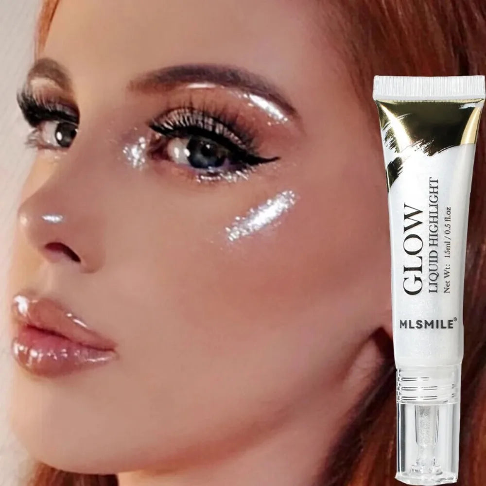 Diamond Glitter Highlighter Liquid Pearlescent Waterproof Longlasting