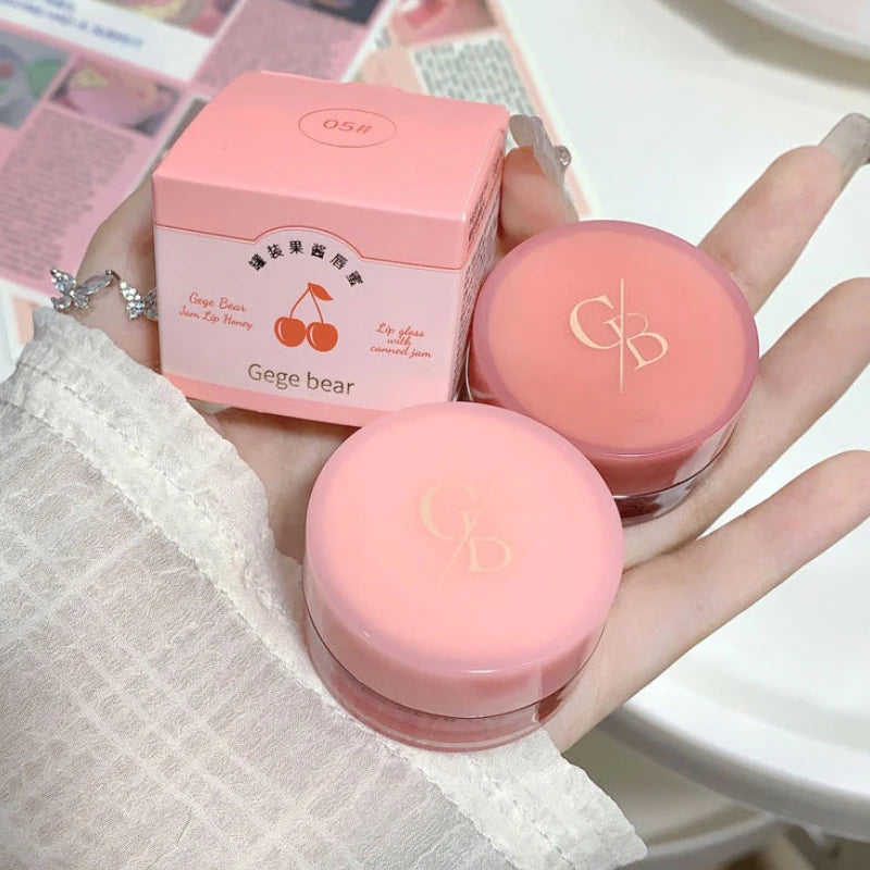 Gege Bear Jarred Jam Lip Gloss Hydrating Water-Gloss Finish, Plumping Effect