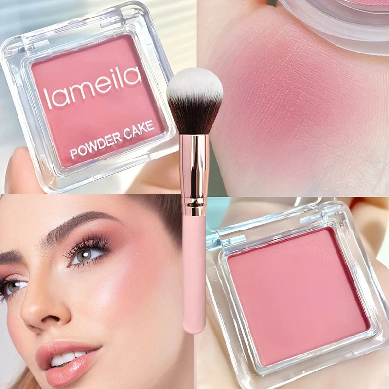 Lightweight Blush Palette Matte Nude Makeup,Monochrome Powder Blusher