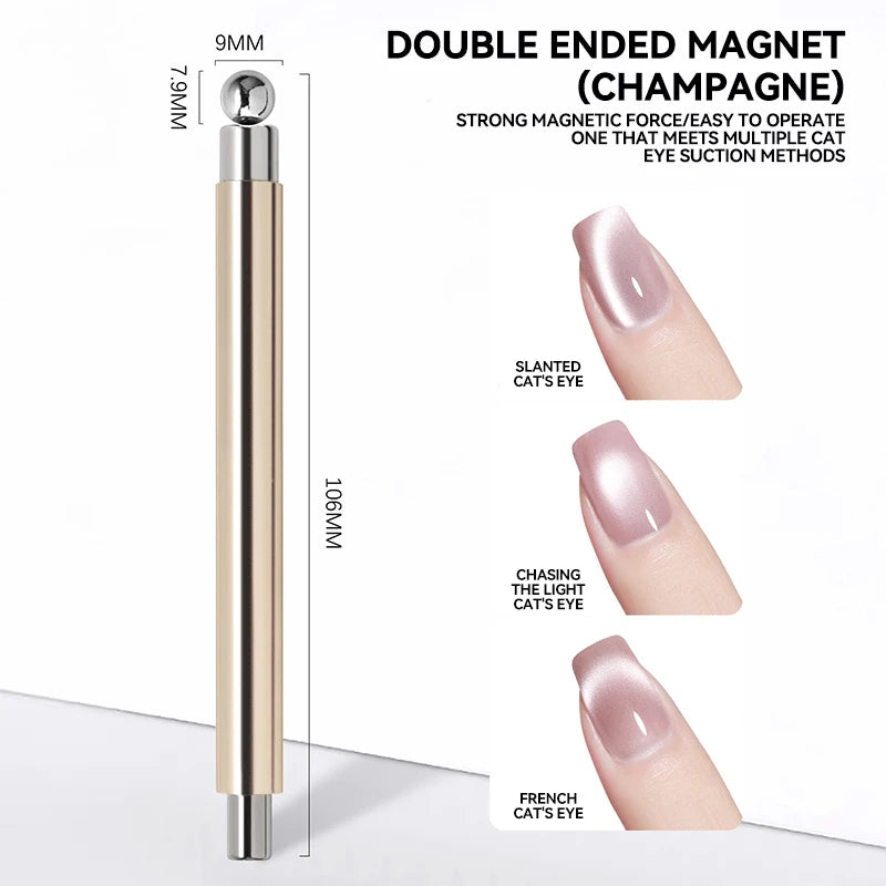 Nail Art Nail Magnetic Stick Cat Eye Magnetic Ball Aluminum Handle Cylindrical UV Gel Magnet