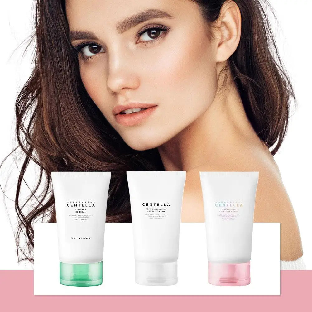 Centella Asiatica Skin Care Set Brightening Face Serum with Hyaluronic Acid Calming Toner Waterproof Sunscreen Moisturizing