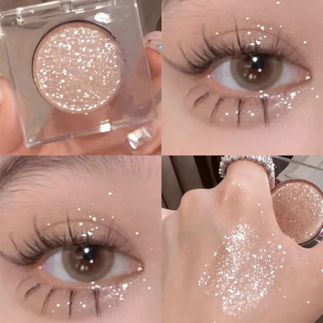 Single Color Pearlescent Eyeshadow Earth Tone Waterproof