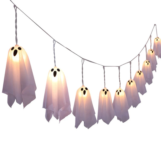 Halloween Ghost White Ghost Hanging Light Ghosts HorrorProps for Halloween Party White Flying Ghosts Haunted House Decor