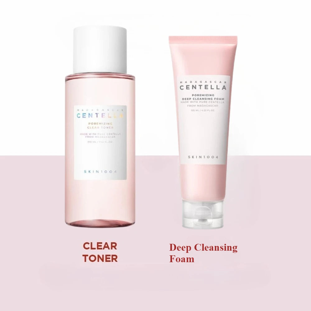 Skin1004 Centella Pink Salt Fresh Toner Ampoule Serum Pore Care Cleanser Light Gel Cream