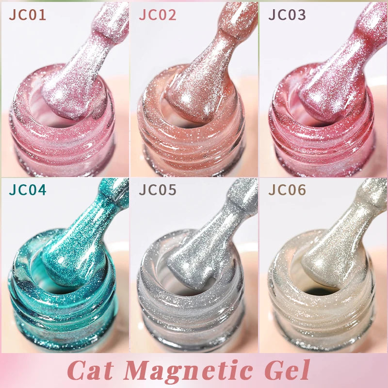 UR SUGAR 15ml Jelly Pink Cat Magnetic Gel Nail Polish Glitter ICE Soak Off Ceramic UV Gel