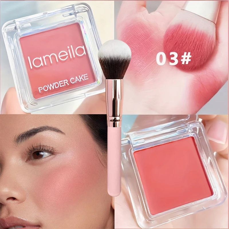 Lightweight Blush Palette Matte Nude Makeup,Monochrome Powder Blusher