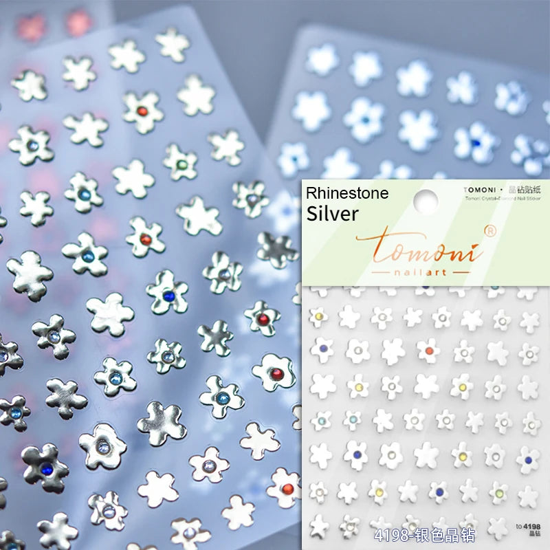 1 Pack 5D Green Four-Leaf Clover Nail Art Stickers