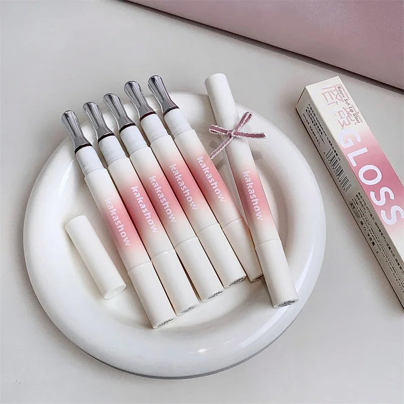 Watery Lip Gloss Iron Brush Head Jelly Lipgloss Moisturizing Lip Tint Lipstick Nature
