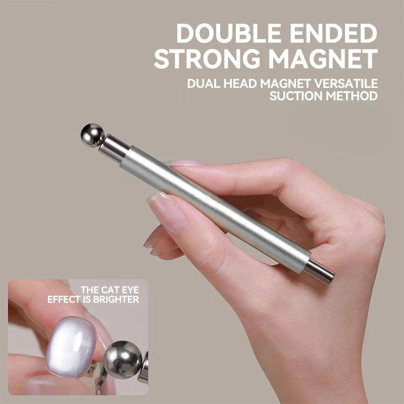 Nail Art Nail Magnetic Stick Cat Eye Magnetic Ball Aluminum Handle Cylindrical UV Gel Magnet