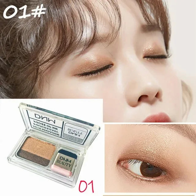 Two-Color Matte Eyeshadow Compact Easy-to-Carry Palette