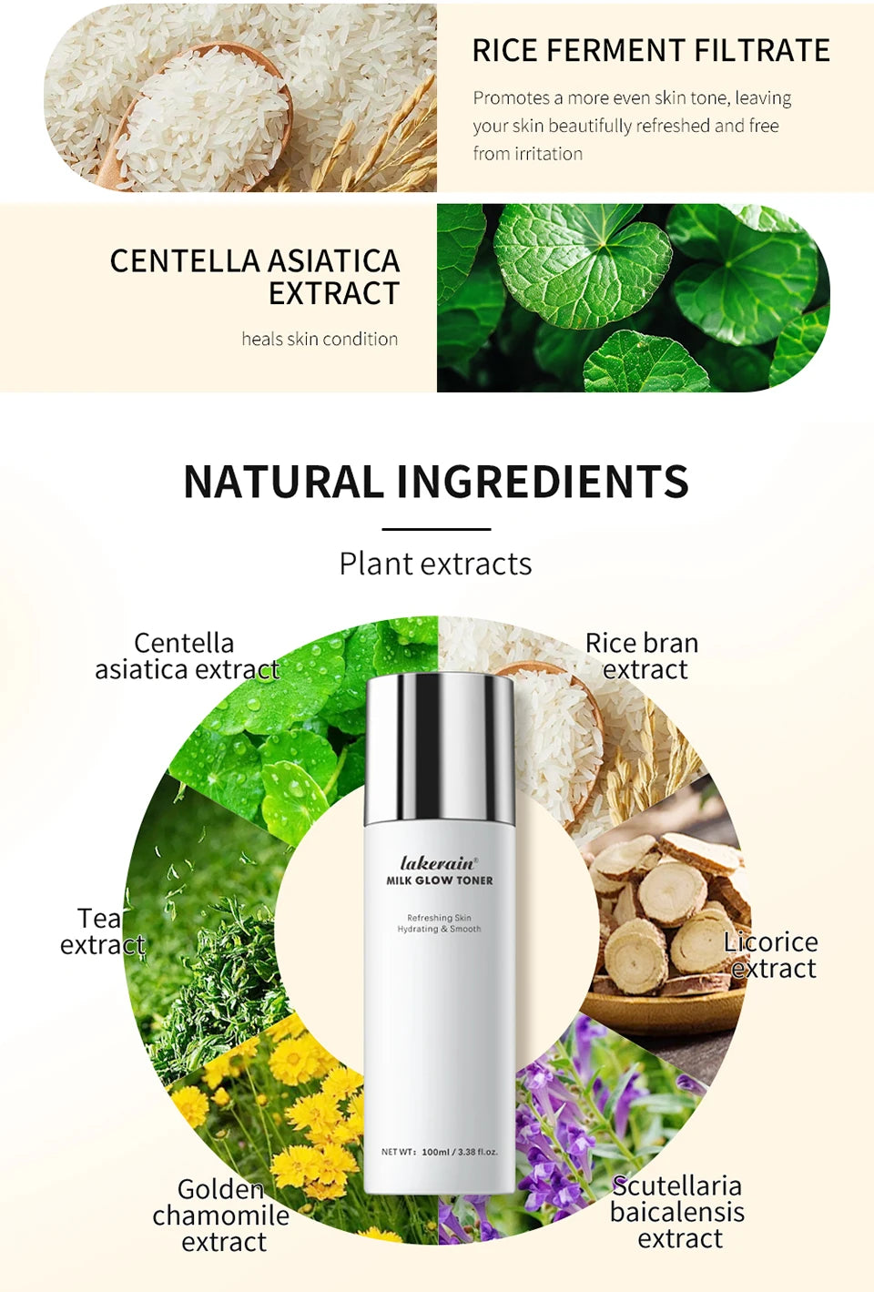 Milk Glow Toner Brightening Moisturizing Skin Care Vervelle