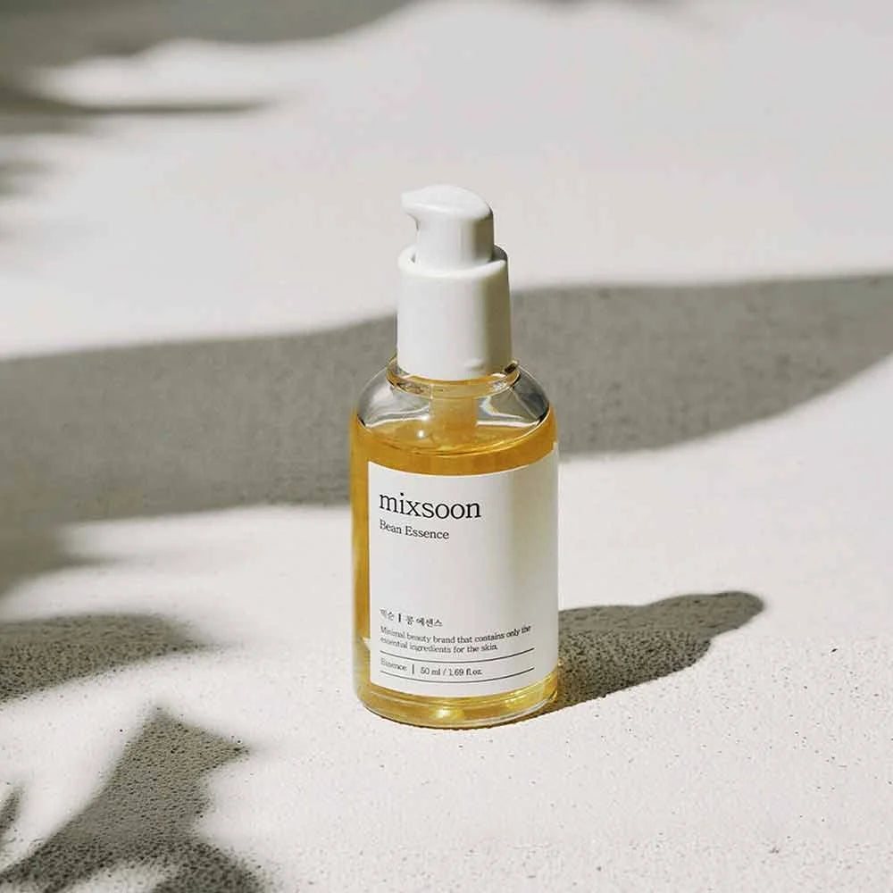 Mixsoon bean essence exfoliating moisturizing hydrating Korean skin care glass hyaluronic acid