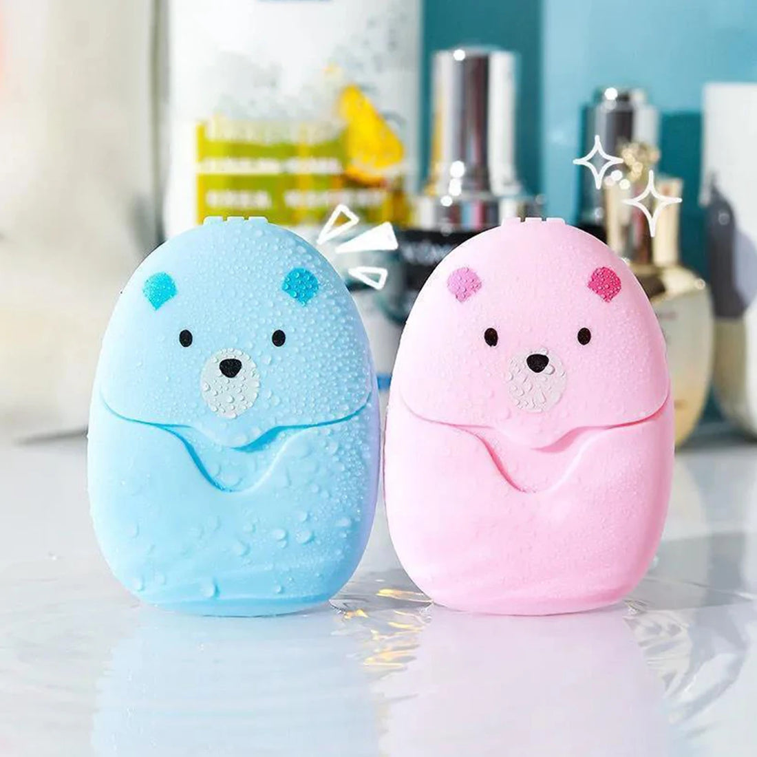 50pcs Gentle Water-Soluble Paper Soap Sheets for Sensitive Skin, Travel-Friendly Hand Soap
