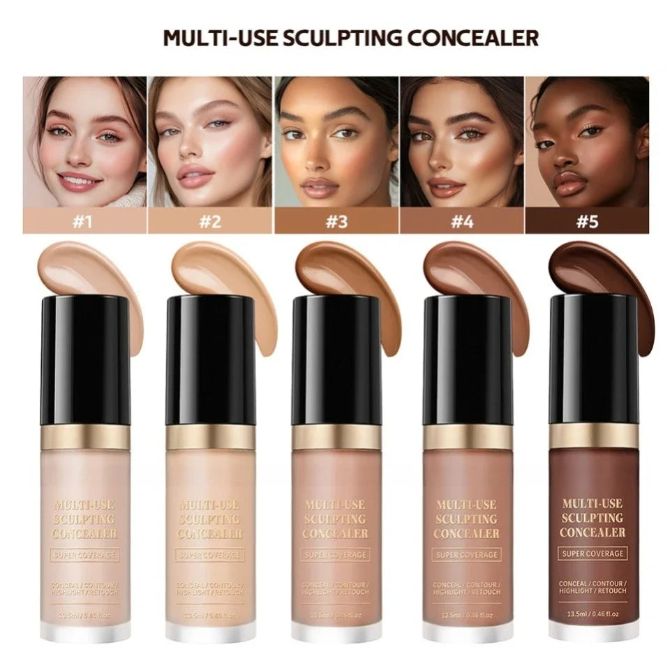 Super Coverage Concealer Multi-Use Cream Oil Free Long Lasting Hydrating Cover Contour Highlight