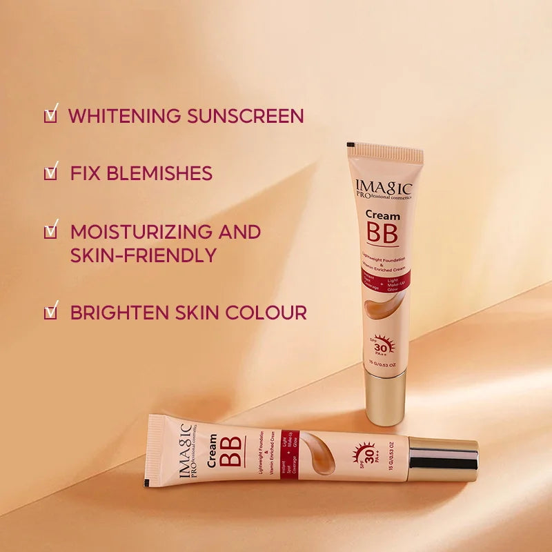 IMAGIC BB Cream Foundation – Lightweight SPF30 Sunscreen, Long-Lasting Glow Vervelle