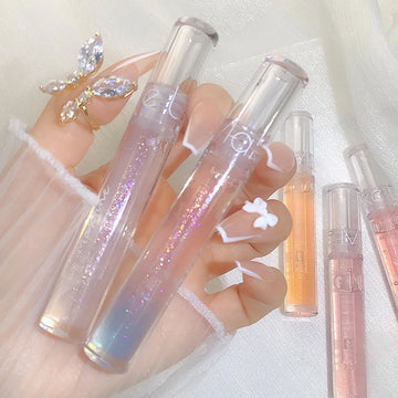 6 Color Mirror Lip Glaze Water Transparent Jelly Gloss Water Light Bright