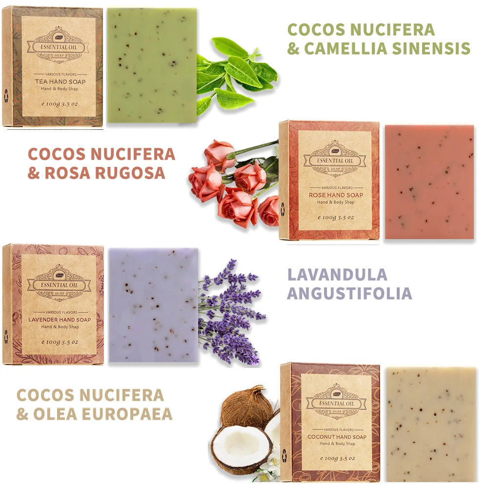4-Pack Lavender & Essential Oil Soap – Gift & Travel Set