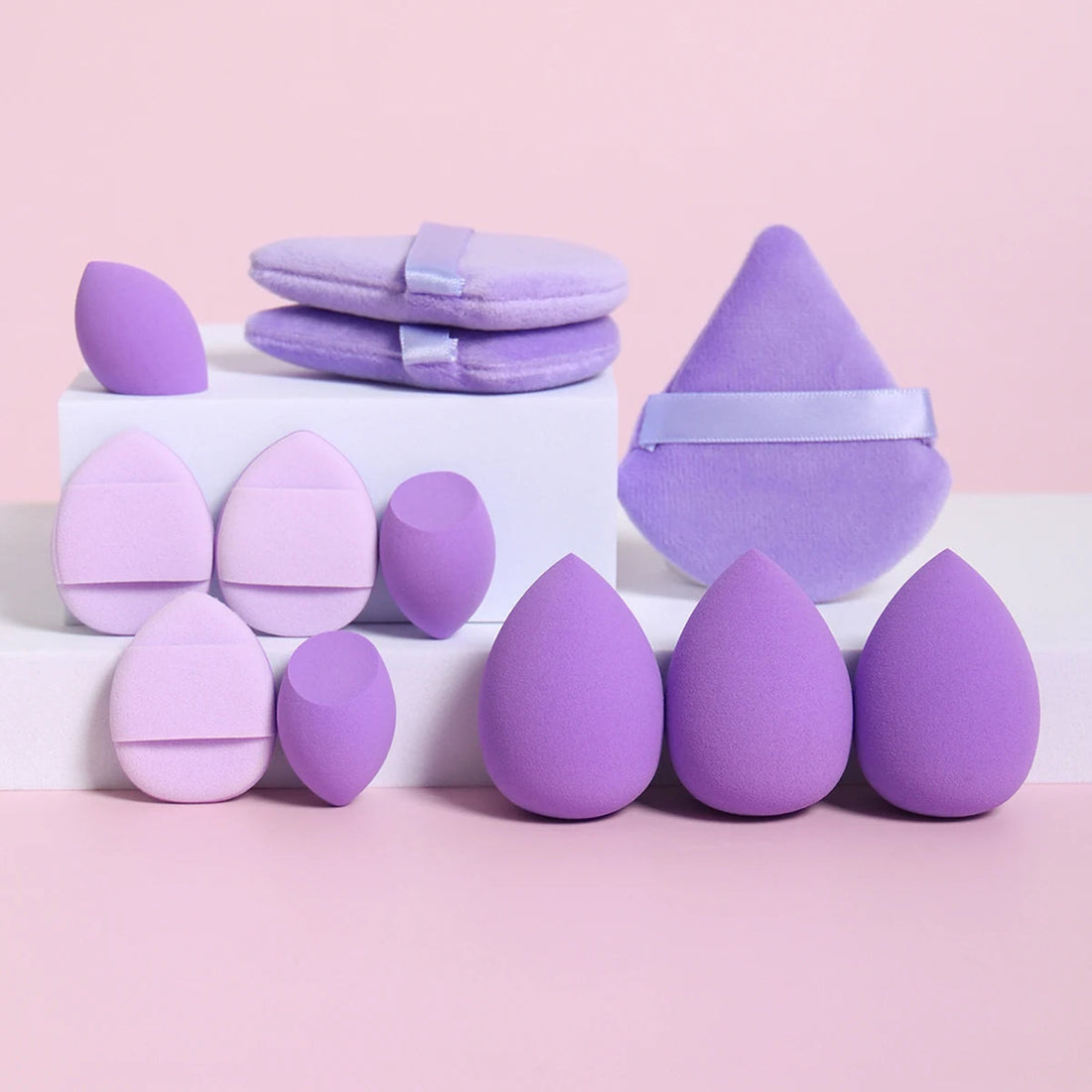 12Pcs Makeup Sponge & Puff Set for Blending & Powder Vervelle