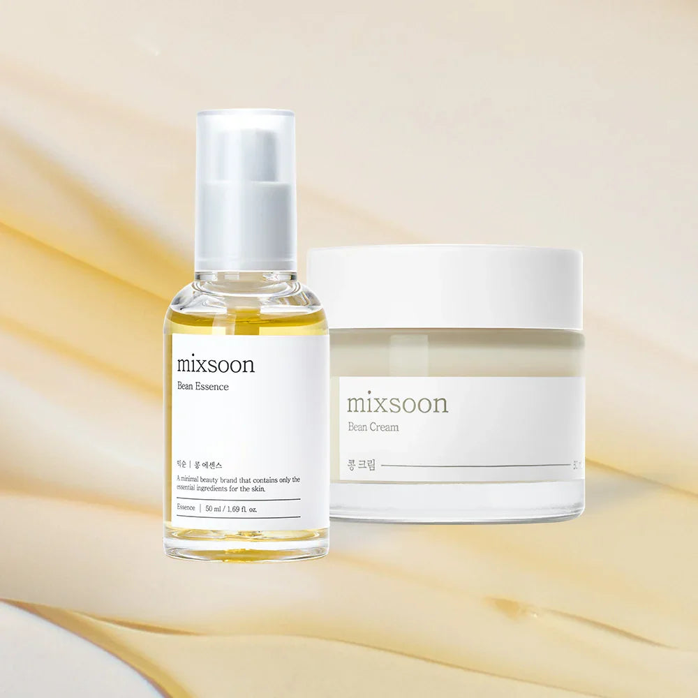 Mixsoon bean essence exfoliating moisturizing hydrating Korean skin care glass hyaluronic acid