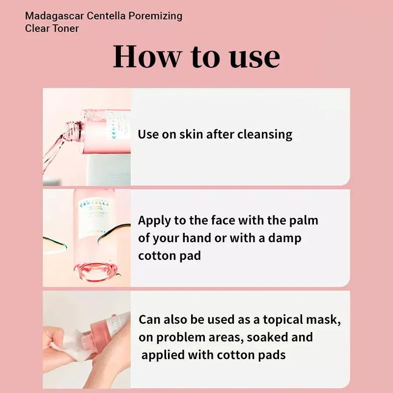 Korean Centella Original Products Pink Salt Fresh Ampoule Toner Facial Serum Cleanser and Moisturiser Cream Skincare Full Set