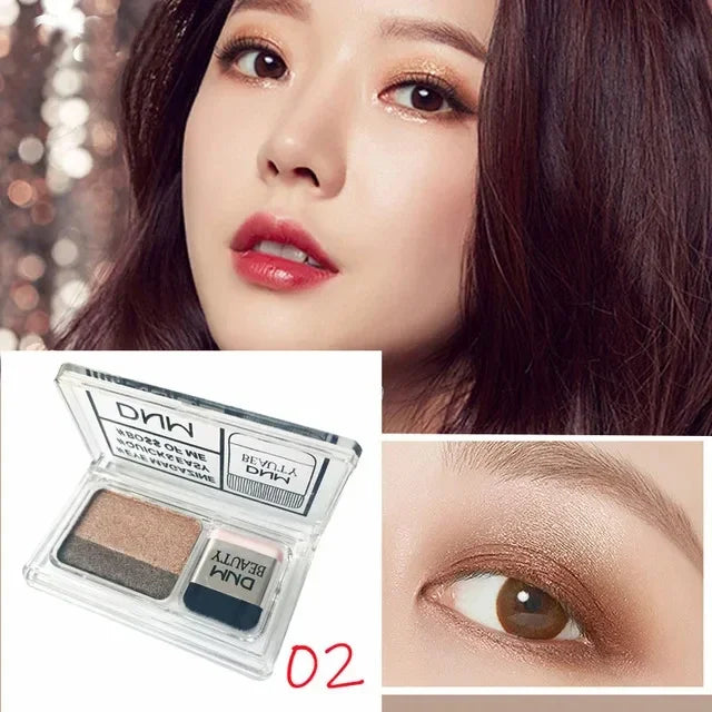 Two-Color Matte Eyeshadow Compact Easy-to-Carry Palette