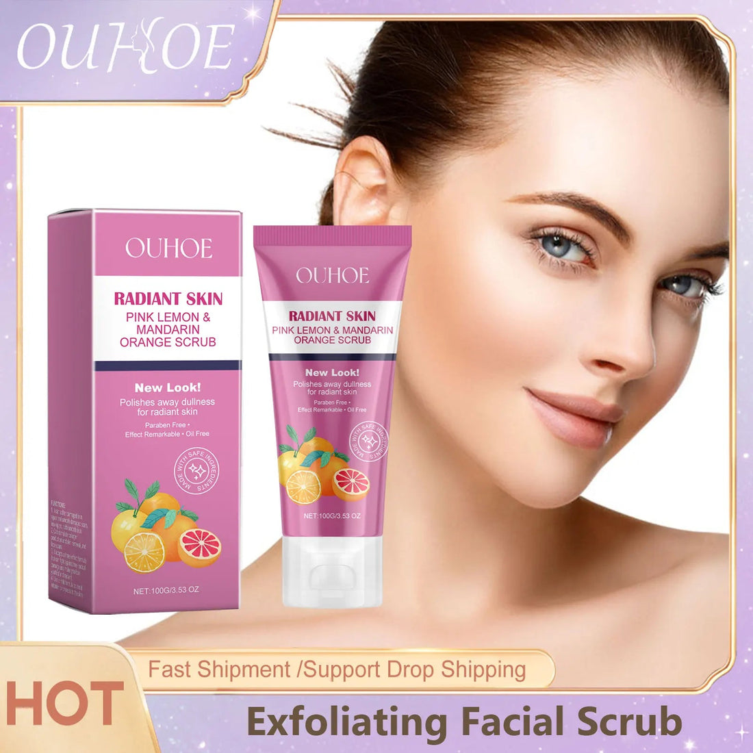 Brightening Face Scrub for Exfoliation and Blackhead Removal Vervelle