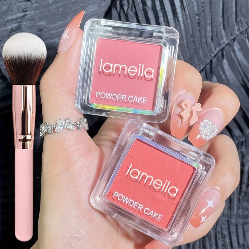 Lightweight Blush Palette Matte Nude Makeup,Monochrome Powder Blusher