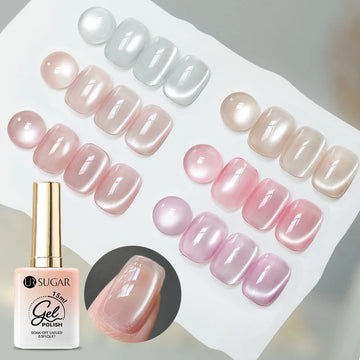 UR SUGAR 15ml Water Light Cat Magnetic Gel Nail Polish Champagne Crystal