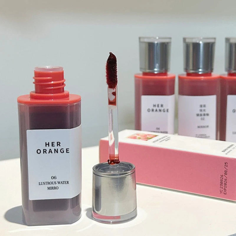 HERORANGE Crystal Gloss Lip Lacquer: Long-Lasting Hydration, Non-Sticky Formula with Glass-Like Shine