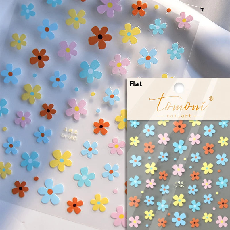 1 Pack 5D Green Four-Leaf Clover Nail Art Stickers