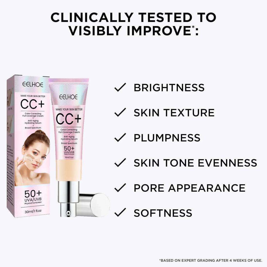 1/2/3pcs CC Cream Foundation Waterproof Brighten Moisturizing Foundation Concealer Oil-Control