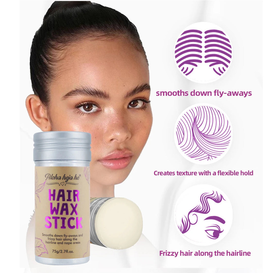 Hair Wax Stick Flyaway Control for Natural Styling Vervelle
