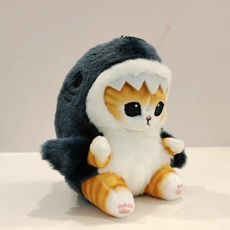 Kawaii Tempura Fried Shrimp Shark Cat Plush