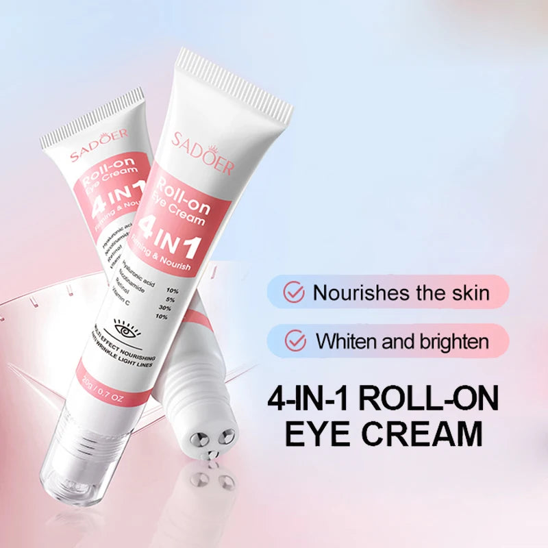 SADOER 4in1 Roll-on Moisturizing Eye Cream Anti Dark Circles Eyes Bags