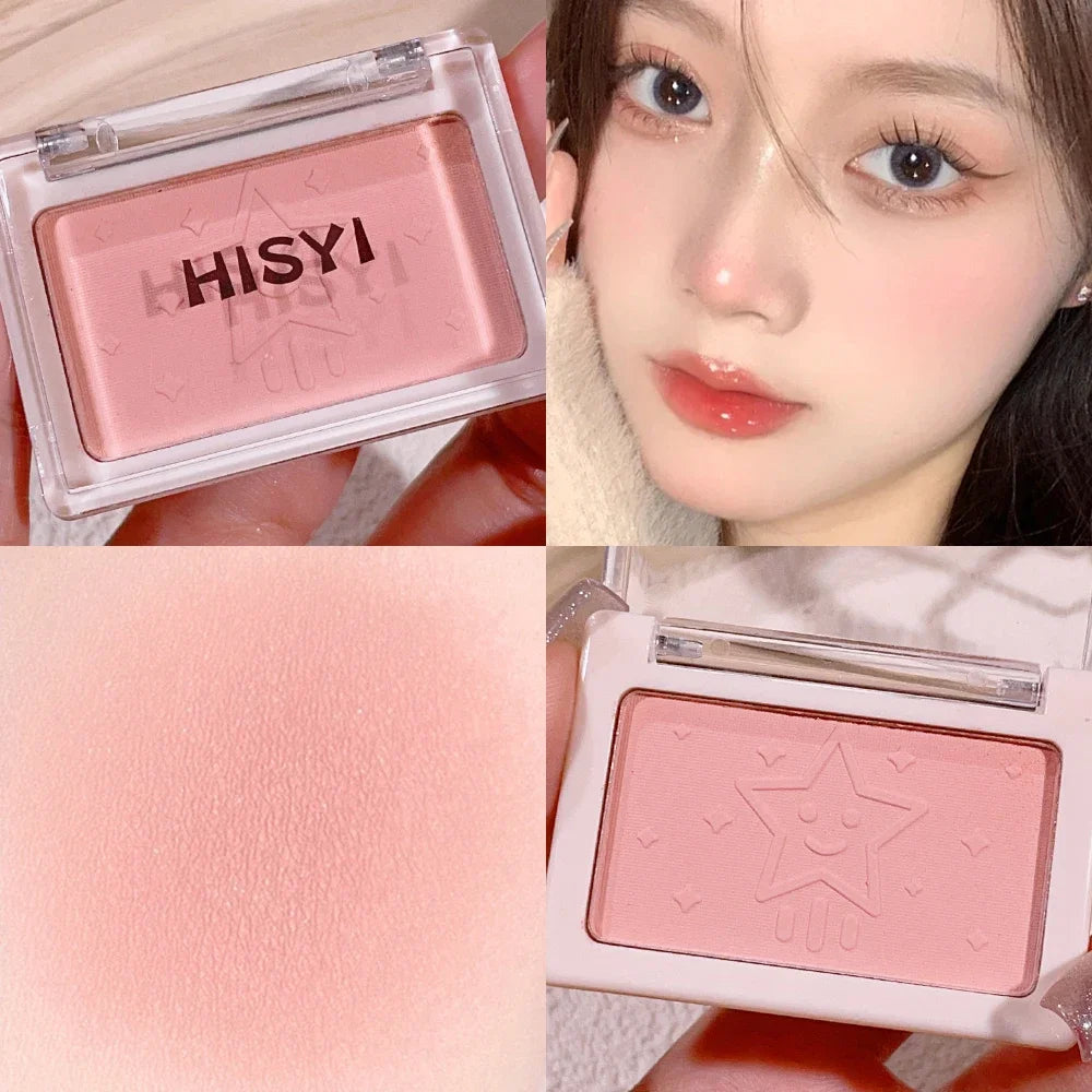 HISYI Peach Powder monochrome blush long-term durability Peach orange soft mist
