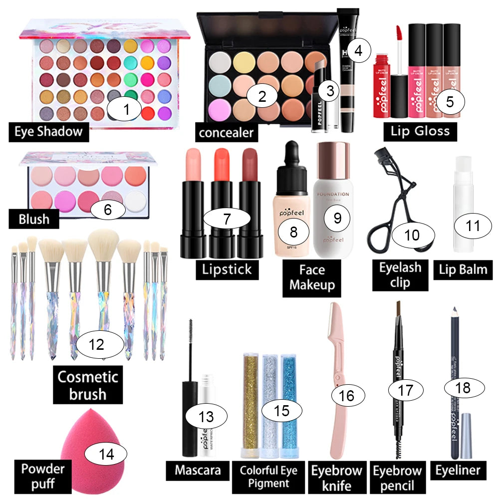 POPFEEL All-in-One Makeup Kit Full Set for Women